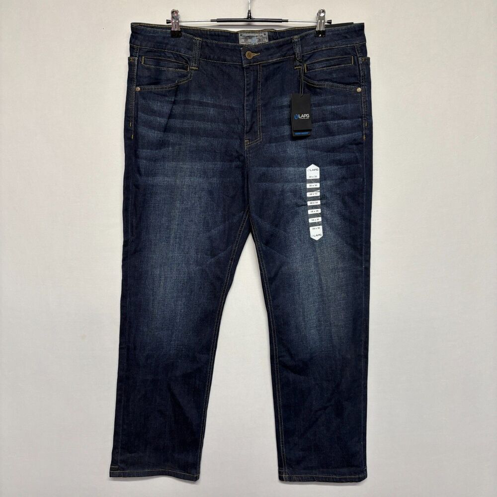 NWT LAPG Men Terrain Flex Straight Fit Tactical Jeans Size 38x30 Denim D129 -8